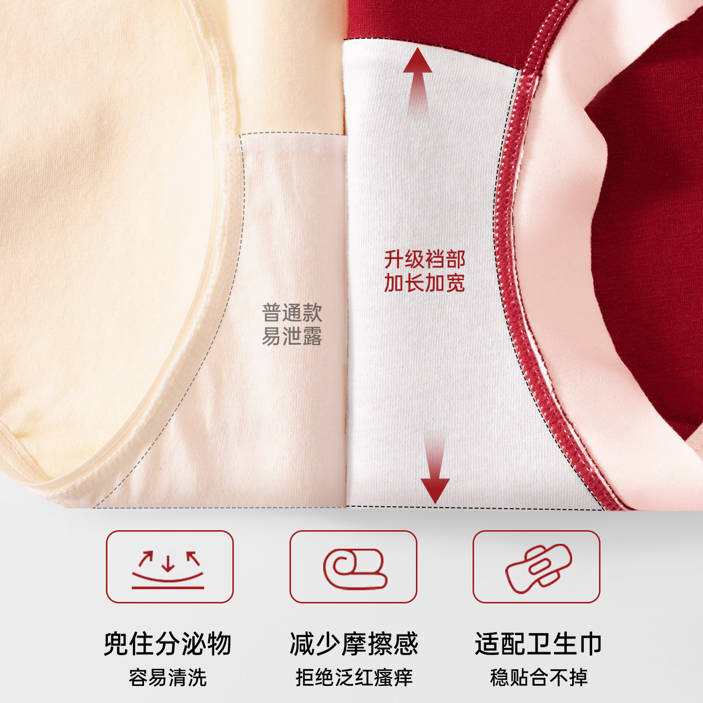 猫人本命年大红色内裤女士纯棉抗菌裆鸿运结婚喜庆中腰女生三角裤,淘宝优惠券,粉丝福利购,淘宝优惠卷