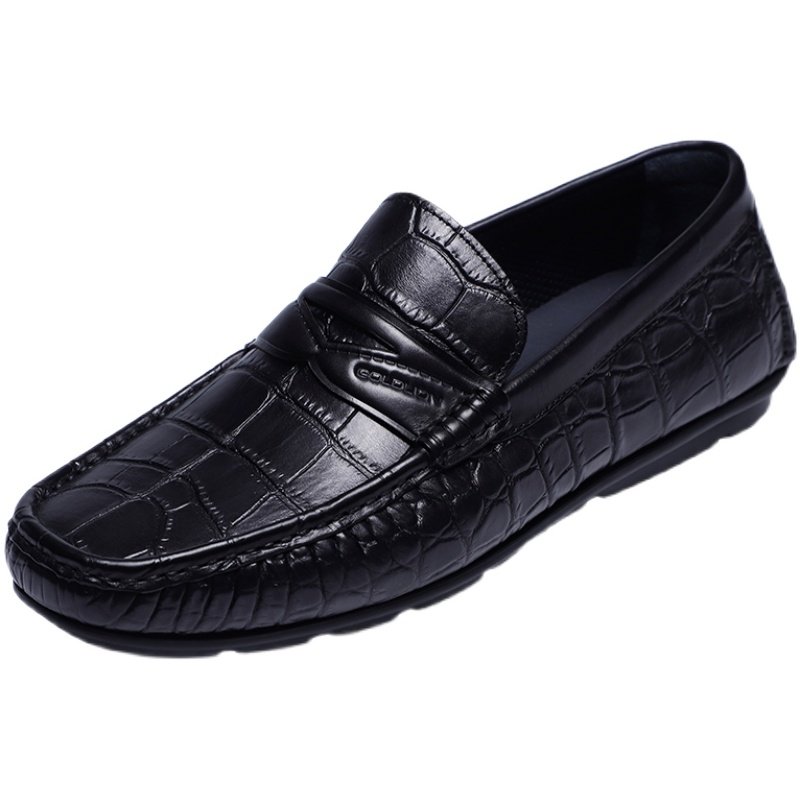 金利来男鞋2025春季新款专柜正品鞋真皮套脚商务休闲皮鞋男豆豆鞋,淘宝优惠券,粉丝福利购,淘宝优惠卷