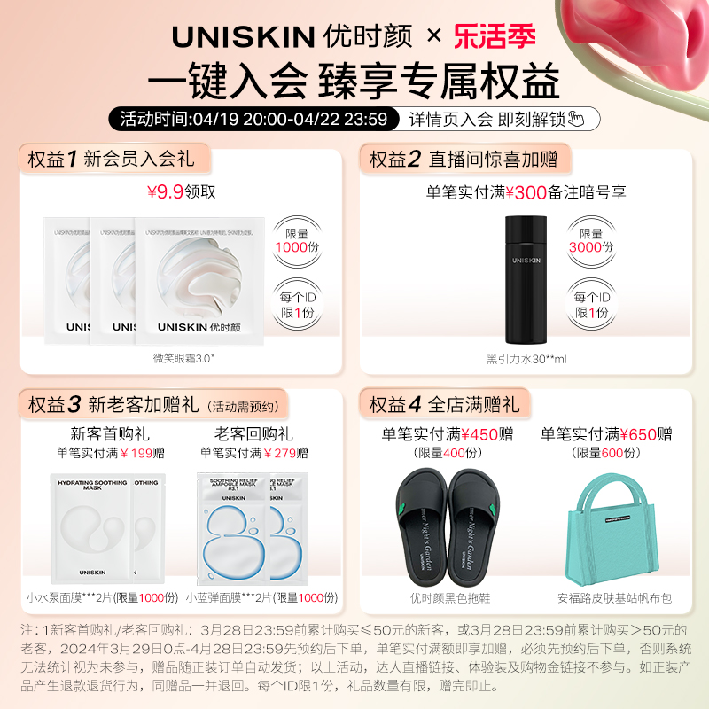 【官方正品】优时颜UNISKIN第3代微笑眼霜淡纹抗皱眼部精华紧致-图0