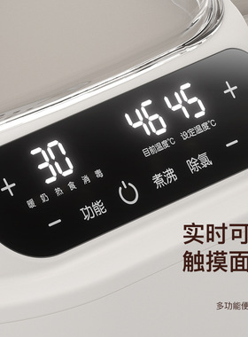 小白熊官方正品恒温调奶器玻璃水壶双瓶暖奶器温奶器蒸汽消毒器