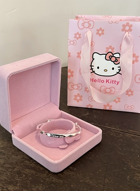 正品999纯银手镯女年轻款轻奢小众设计送女友闺蜜生日情人节礼物