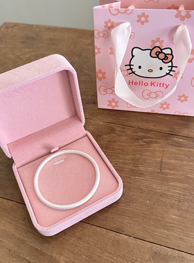 足银999素圈手镯古法磨砂高级感闭口银手环纯银镯子生日礼物送礼