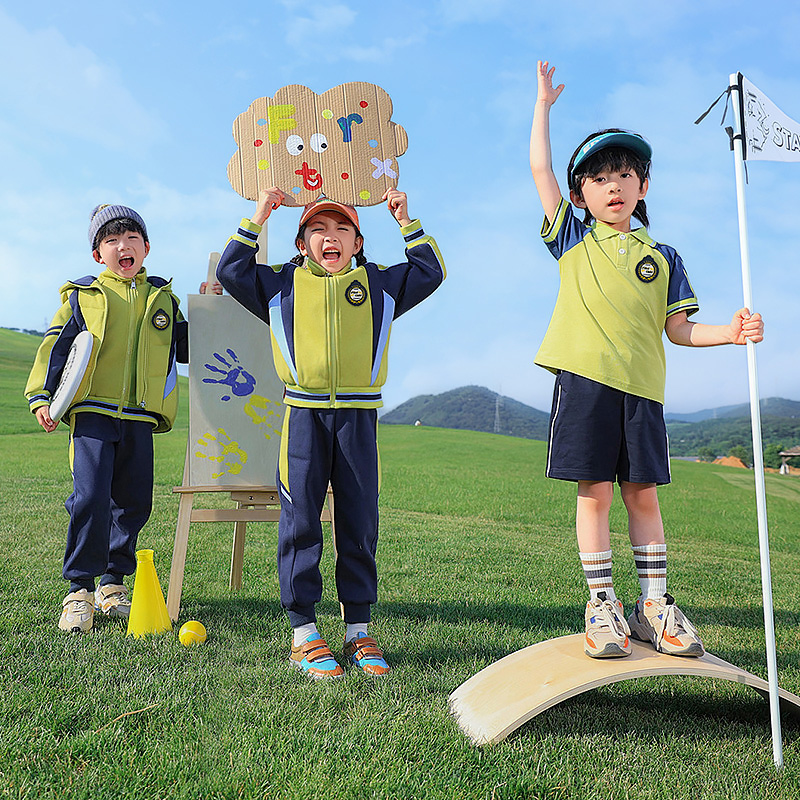 班服小学生校服秋冬装儿童大卫衣三件套加厚套装幼儿园园服春秋款