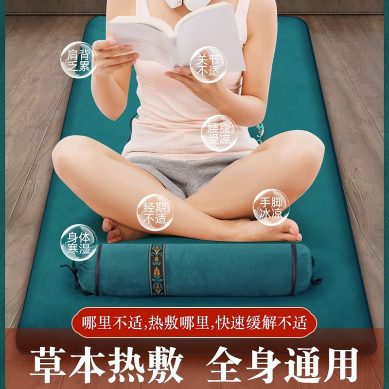 电加热艾灸垫艾草电热毯全身灸家用艾绒理疗热敷包高档电褥子床垫