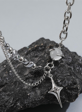 钛钢星眼系列项链轻奢高级感小众设计感猫眼锁骨