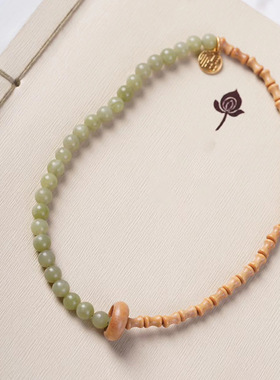 玉珠款DIY芭比檀香竹节珠手链厂家批发规格5×7男女文玩念珠装饰