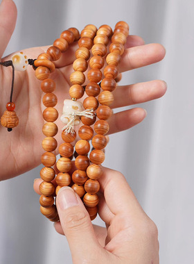 炭烧猫爪款DIY陈化柏木手机斜跨件首饰厂家规格1.0男女文玩念珠