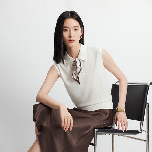 [含莱赛尔三醋酯纤维]Vero Moda针织衫女26秋季新款上衣326345019 - 图1