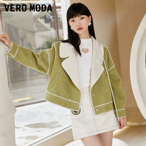 Vero moda, демисезонное элегантное шерстяное шерстяное пальто