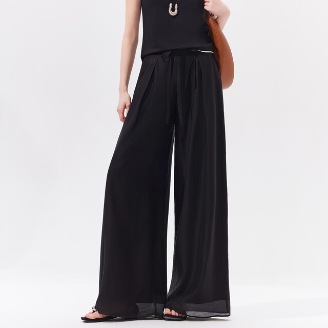 VeroModa ສີແຂງ ແອວສູງ ກາງເກງຂາຍາວ