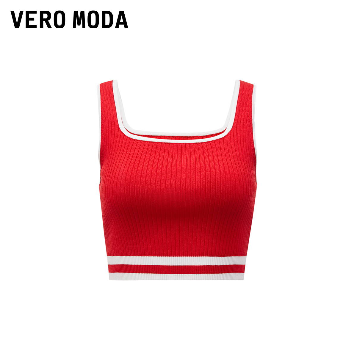 Vero Moda针织吊带女秋冬撞色方领短款凉感背心上衣32323245031,淘宝优惠券,粉丝福利购,淘宝优惠卷