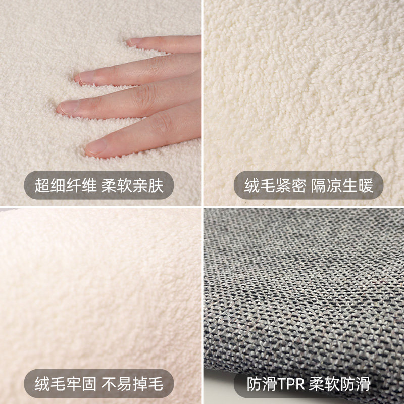 冬季奶油风沙发垫保暖毛绒加厚异形坐垫四季通用2024新款沙发盖巾