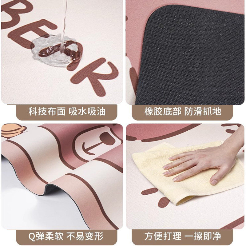 厨房地垫吸水防滑垫防油可擦免洗硅藻泥门口脚垫子2025年家用地毯,淘宝优惠券,粉丝福利购,淘宝优惠卷