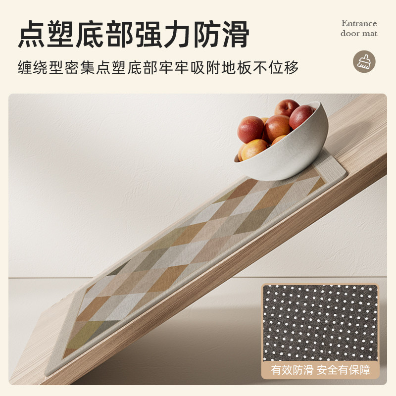 美式复古入户门地垫防滑耐脏门口家用门垫玄关脚垫可裁剪进门地毯