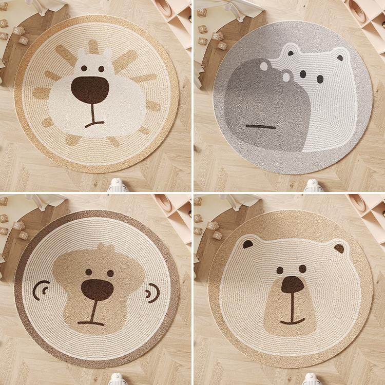 儿童房间卡通圆形地毯可爱女孩卧室书房床边垫子厚毛绒阅读区地垫,淘宝优惠券,粉丝福利购,淘宝优惠卷