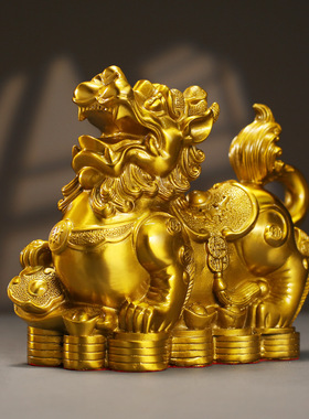 招财貔恘一对皮丘貔貅摆件工艺品家居客厅办公室装饰店铺桌面摆饰