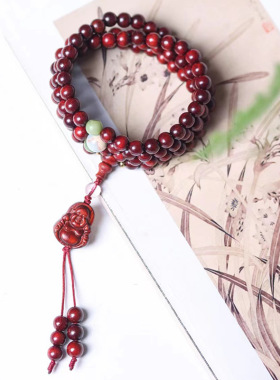 开怀款非洲小叶紫檀DIY手链厂家批发规格0.6男女念珠装饰手链首饰