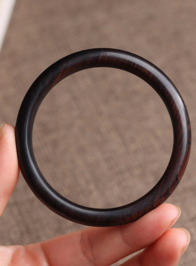 复古圆圈形镯子黑檀木手镯 文玩厂家批发规格0.8男女装饰手链念珠