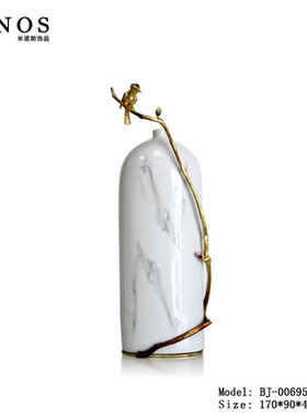 新中式客厅玄关琼花玉枝陶瓷花瓶装饰品国风珐琅彩荷叶花香艺术品