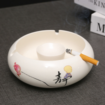 Light Extravagant New Chinese Ceramic Ashtrays Office Creative Personality Trends Home Living Room Tea Table Superior Smoke Gas Cylinder