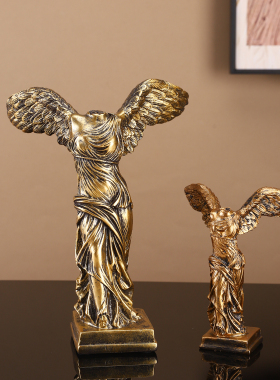 欧式胜利女神素描写生雕塑摆件