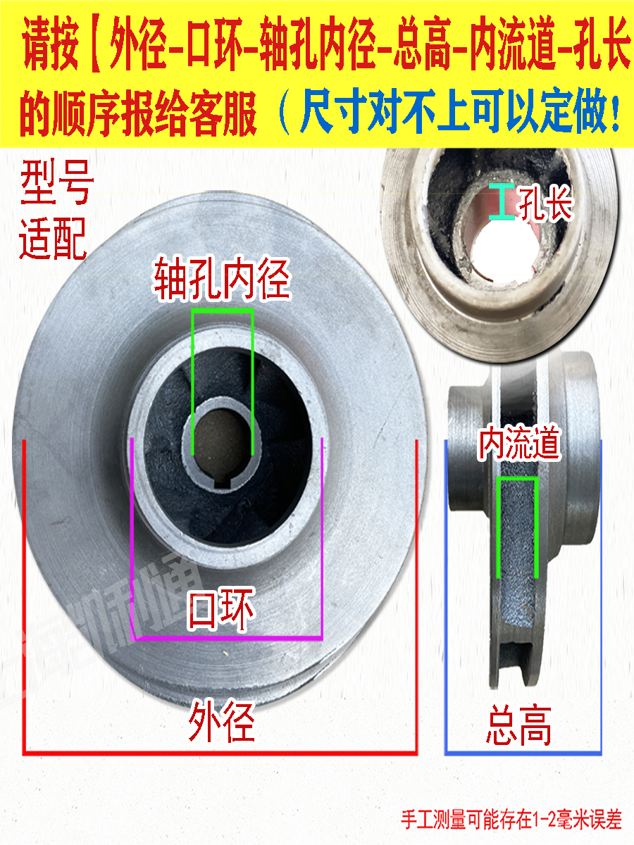 ISG/ISW管道离心泵304不锈钢叶轮大全连接盖支架原厂配件通用水泵-图1