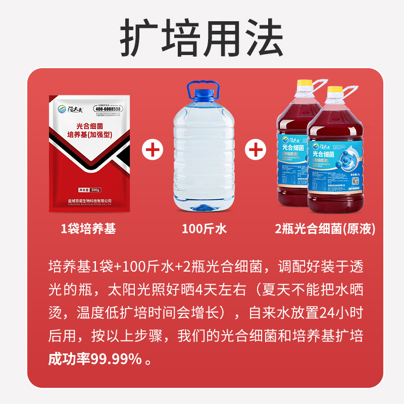 光合细菌培养基水产养殖种子原液扩培鱼缸虾蟹塘降PH氨氮亚硝酸盐 - 图1