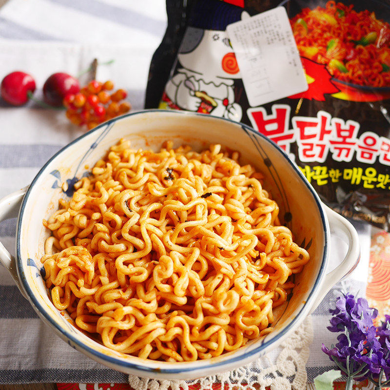 韩国三养火鸡面正宗超辣双倍辣奶油 谨乔食品方便面/拉面/面皮