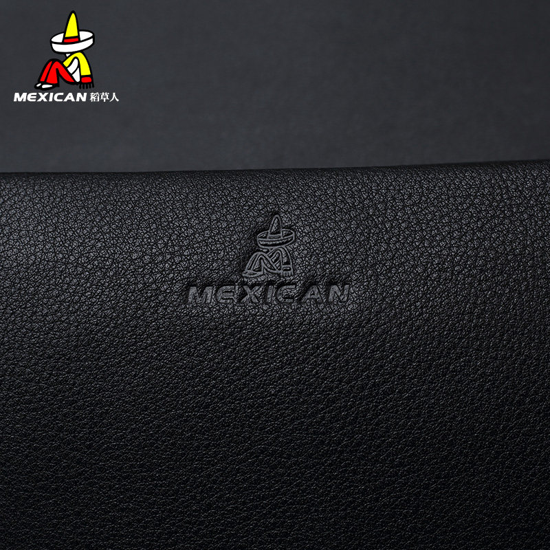 Scarecrow men's handbag men's genuine leather boutique men's bag business first-layer cowhide bag clutch bag clutch wallet trendy