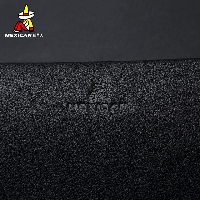 Scarecrow men's handbag men's genuine leather boutique men's bag business first-layer cowhide bag clutch bag clutch wallet trendy