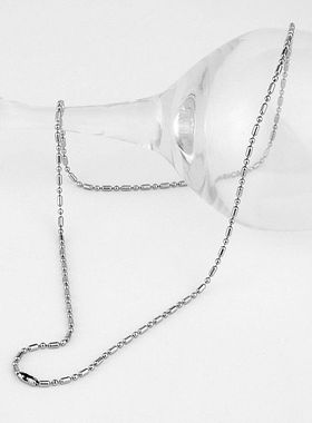 钛钢项链男女款 竹节链 无吊坠裸链加长款单链子55 60 70 80 90CM