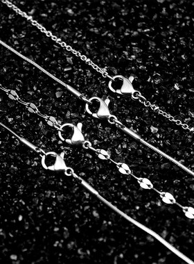 钛钢项链女士蛇骨链细链子不掉色