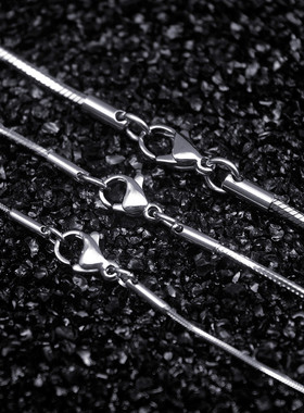 简约时尚八角蛇骨项链男女士单链