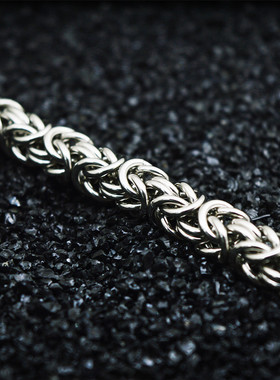 原创钛钢男女复古编织朋克手链