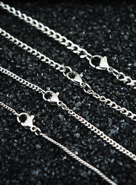 钛钢项链马鞭链男女款加长单链子