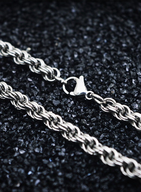 钛钢男士霸气风锁骨链陈坤同款