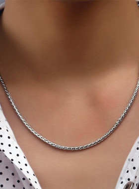 钛钢男士锁骨链韩版霸气长款链子