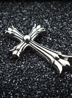 十字架钛钢情侣朋克风吊坠项链