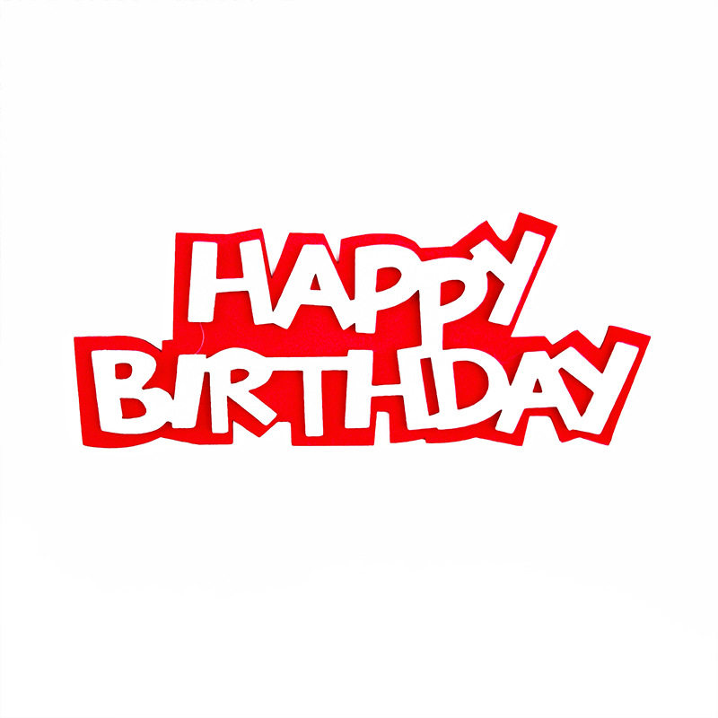 英文字母生日快乐蛋糕装饰插牌EVA海绵happy birthday成品插件