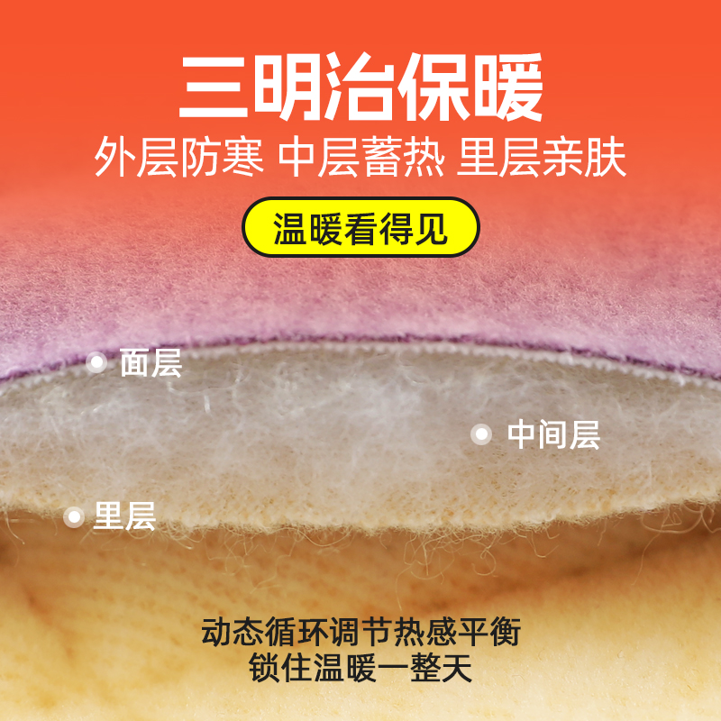 90-200斤青少年羊毛保暖内衣套装冬季加绒加厚大童校服神器保暖衣