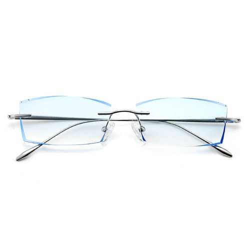 Gopa безрамные очки мужской супер -светлый вырезанный чистый титановые очки Большое лицо изменяет глаза Pingguang Мужчина 9083