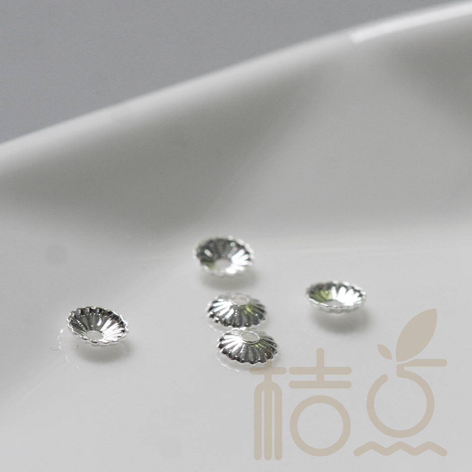 DIY饰品铜配件4mm花托 珠托 珠帽 几何图形(4123C) - 图3