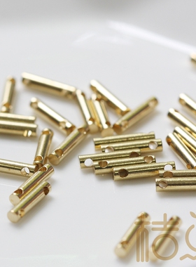 DIY饰品配件 黄铜原坯 双孔圆棒 直棒 2*9mm 欧美流行(4227C)