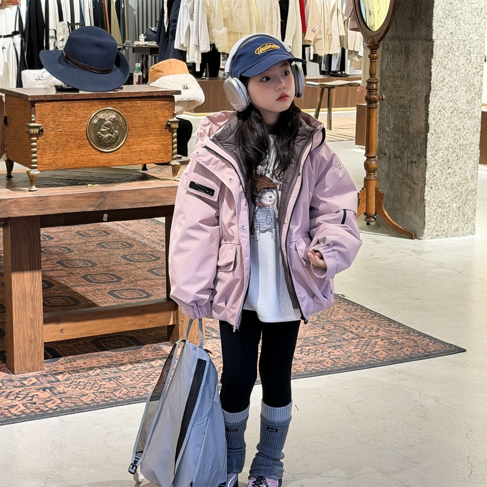 儿童可拆卸冲锋衣羽绒服2025冬款女童连帽二合一保暖外套夹克棉服,淘宝优惠券,粉丝福利购,淘宝优惠卷