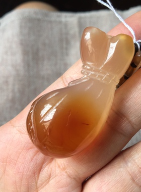 不退换　天然玉髓玛瑙吊坠钱袋子毛衣链水晶项链长款项坠瑕疵清货