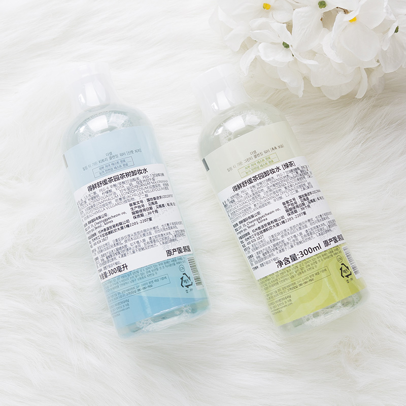 彩妆脸部温和清洁 茶树 绿茶 300ml 得鲜舒缓卸妆水 慧敏欧尼 预售 彩妆脸部温和清洁 茶树 绿茶 300ml 得鲜舒缓卸妆水 慧敏欧尼 预售