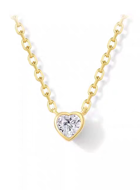 法兰西AGA瑷嘉沙精致璀璨之心项链轻奢锁骨链高级感生日礼物奢华