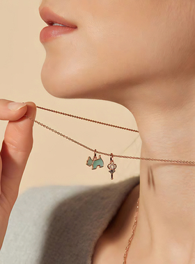 徐梦洁同款时尚可爱小狗项链