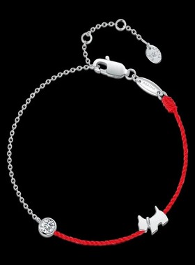 法兰西AG小狗redline红绳手链转运简约新年礼物红绳手链带钻