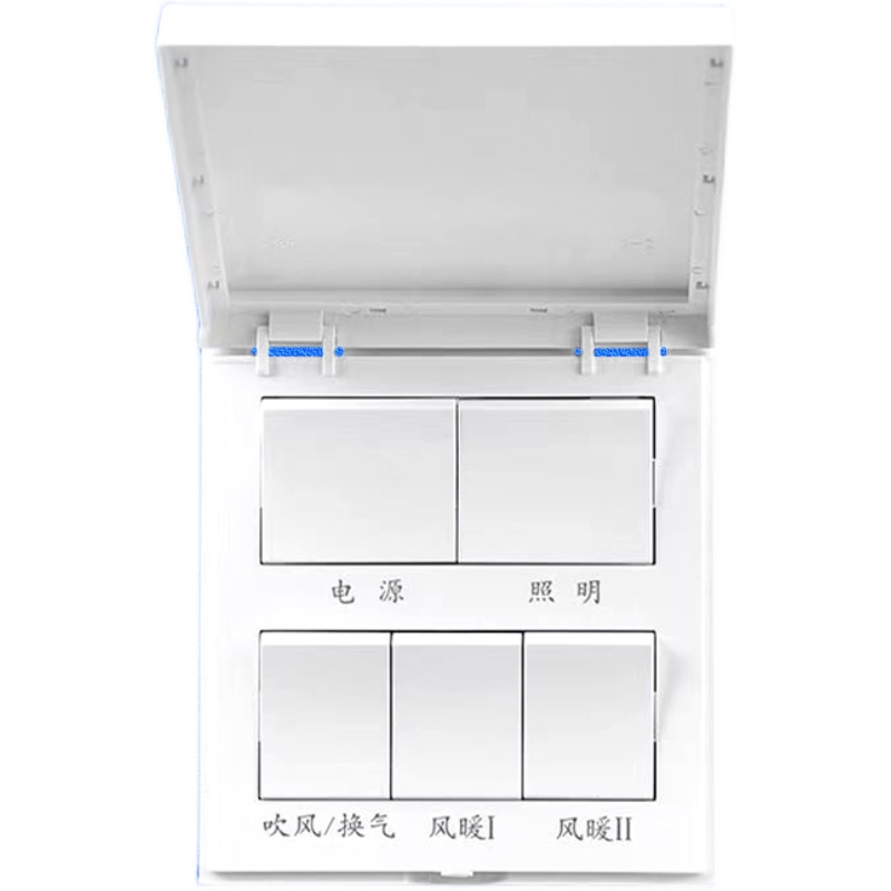 适用雷士TCL奥普美的浴霸开关四开五5开灯风暖浴室取暖器面板通用 - 图3